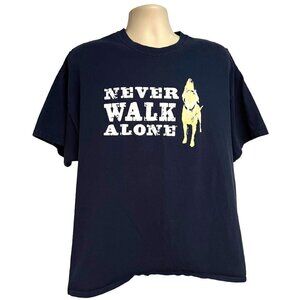 Gildan Dog is Good Mens Navy Blue Double Graphic T-Shirt 2XL Unisex Animal Print